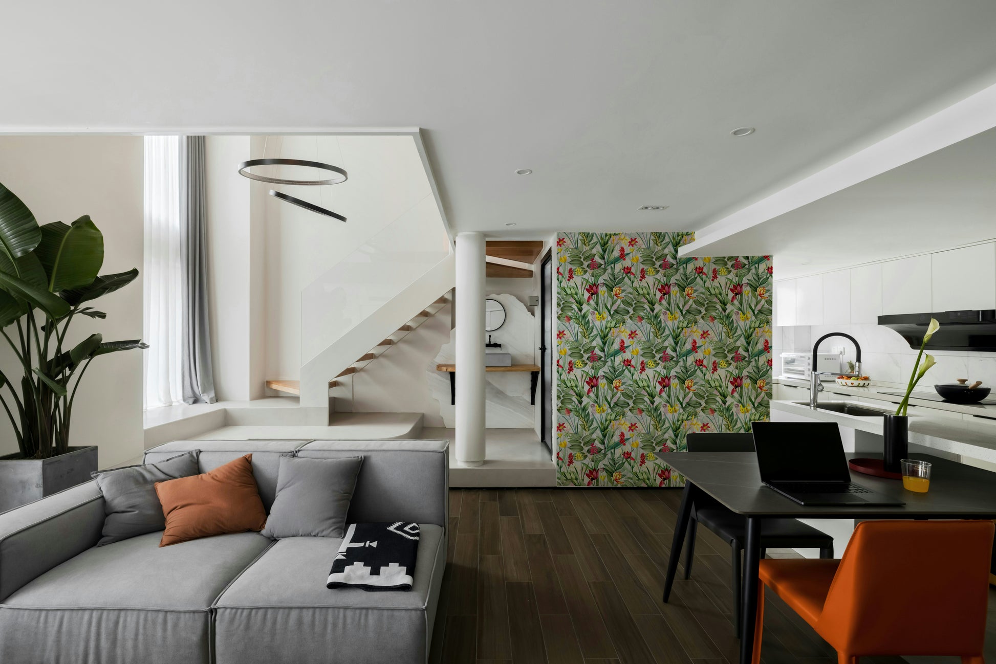 A beautiful garden wallpaper with vivid blooming flowers.

