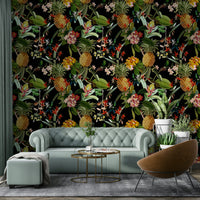 Fun and fruity pineapple wallpaper for modern interiors.

