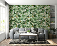 Bright and colorful passionflower design for walls.

