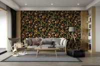 Refreshing tropical botanical rhapsody wallpaper for walls.

