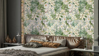 Serene Botanical Bloom Wallpaper – Fresh Floral Design

