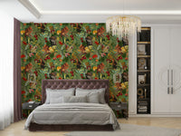 Tropical leaves wallpaper bringing nature into your space.

