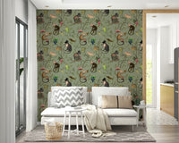 Fun monkey wallpaper design for nature lovers

