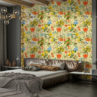 Primate paradise wallpaper with lush greenery backdrop