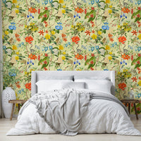 Exotic primates wallpaper for a nature-inspired room