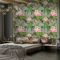 Wild jungle wallpaper bringing nature indoors

