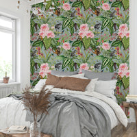Exotic plants and greenery in jungle mural wallpaper

