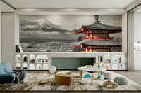 Serene landscape mural featuring Japan’s most famous mountain.

