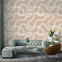 Neutral-toned wallpaper capturing Zen garden essence.

