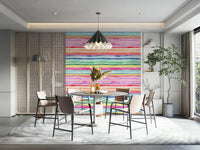 Bright multicolor stripes wallpaper for lively spaces

