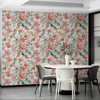 Vibrant Oleander flowers in coral wallpaper

