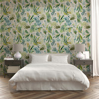 Nature wallpaper with Tuscany olive branch design

