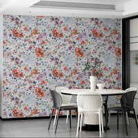 Elegant rose wall mural with hand-painted style

