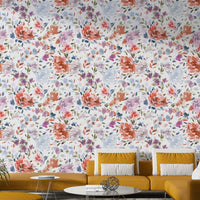 Stylish watercolor roses wallpaper for walls

