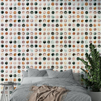 Watercolor terracotta dots perfect for minimalist interiors

