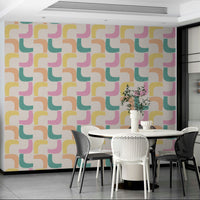 Pastel Retro Boomerang Mid Century Modern Wallpaper

