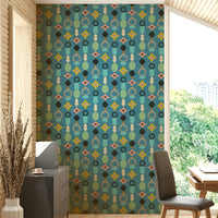 Retro mid-century modern abstract shapes wallpaper.

