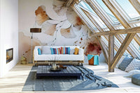 Ginkgo leaf wall art in warm amber shades for walls.

