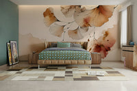 Amber Ginkgo Dreams Wall Mural for a warm touch.

