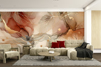 Vibrant fall foliage wall mural.

