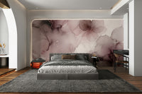 Subtle botanical pattern in blush tones for walls

