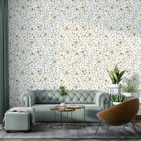 Magical Winter Stars Gold Wallpaper for Kids Rooms

