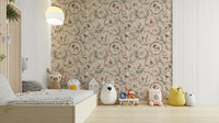 Squirrel, deer, and fox wallpaper for nature-inspired rooms.

