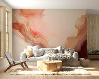 Beautiful flowing coral wall art in living space

