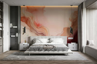 Coral-inspired flowing wall mural for any room

