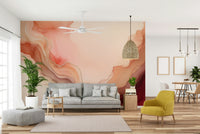 Bold coral dreams mural for contemporary walls

