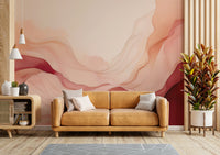 Serene blush mural to elevate your room decor.


