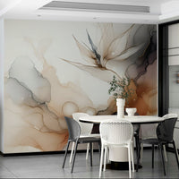 Ethereal mural for peaceful, modern interiors