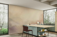Tranquil cloud mural design for living room walls

