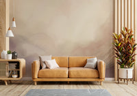 Soft cloud mural to create peaceful home atmosphere

