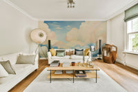 Cloudscape adventure mural for creative interiors


