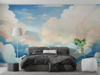 Relaxing cloudscape wall mural for bedroom walls

