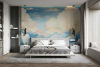 Dreamy sky mural to inspire adventure and serenity

