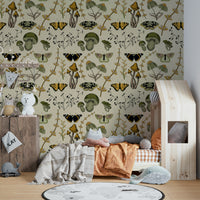 Cottagecore wallpaper with autumn blooms and woodland vibes.

