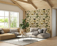 Autumn meadow wallpaper for bedrooms with a natural color palette.


