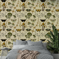 Wallpaper featuring golden wildflowers in a rustic autumn meadow.

