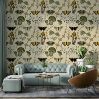 Cozy autumn wallpaper showing a wildflower-filled meadow.

