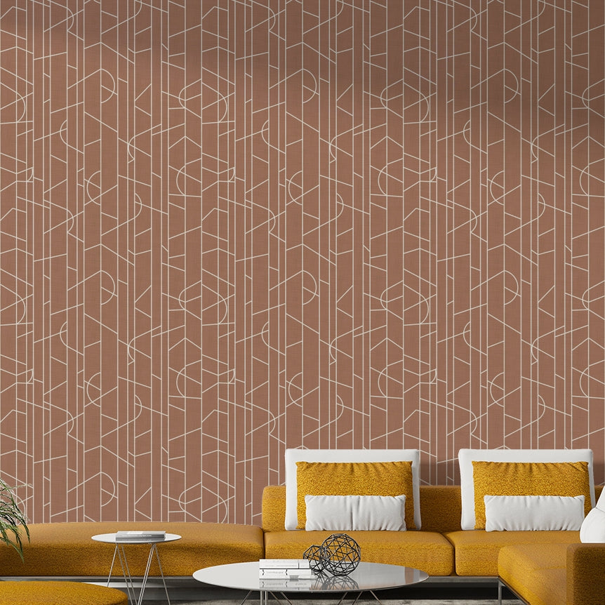 Mocha mousse wall covering with soft canvas texture

