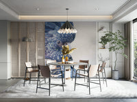 Exotic bird mural with striking black cockatoo design

