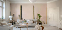 Field of cacti in pastel pink blush wall mural

