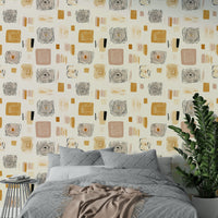 Geometric harmony pattern wallpaper for modern decor.

