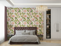 Vintage-inspired rose wallpaper for a timeless look.

