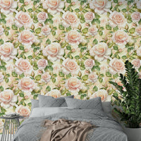 Beautiful rose wallpaper for sophisticated interiors.

