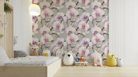 Chic orchid wallpaper for a refined, serene atmosphere.

