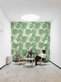 Elegant Monstera plant wallpaper for bold rooms.

