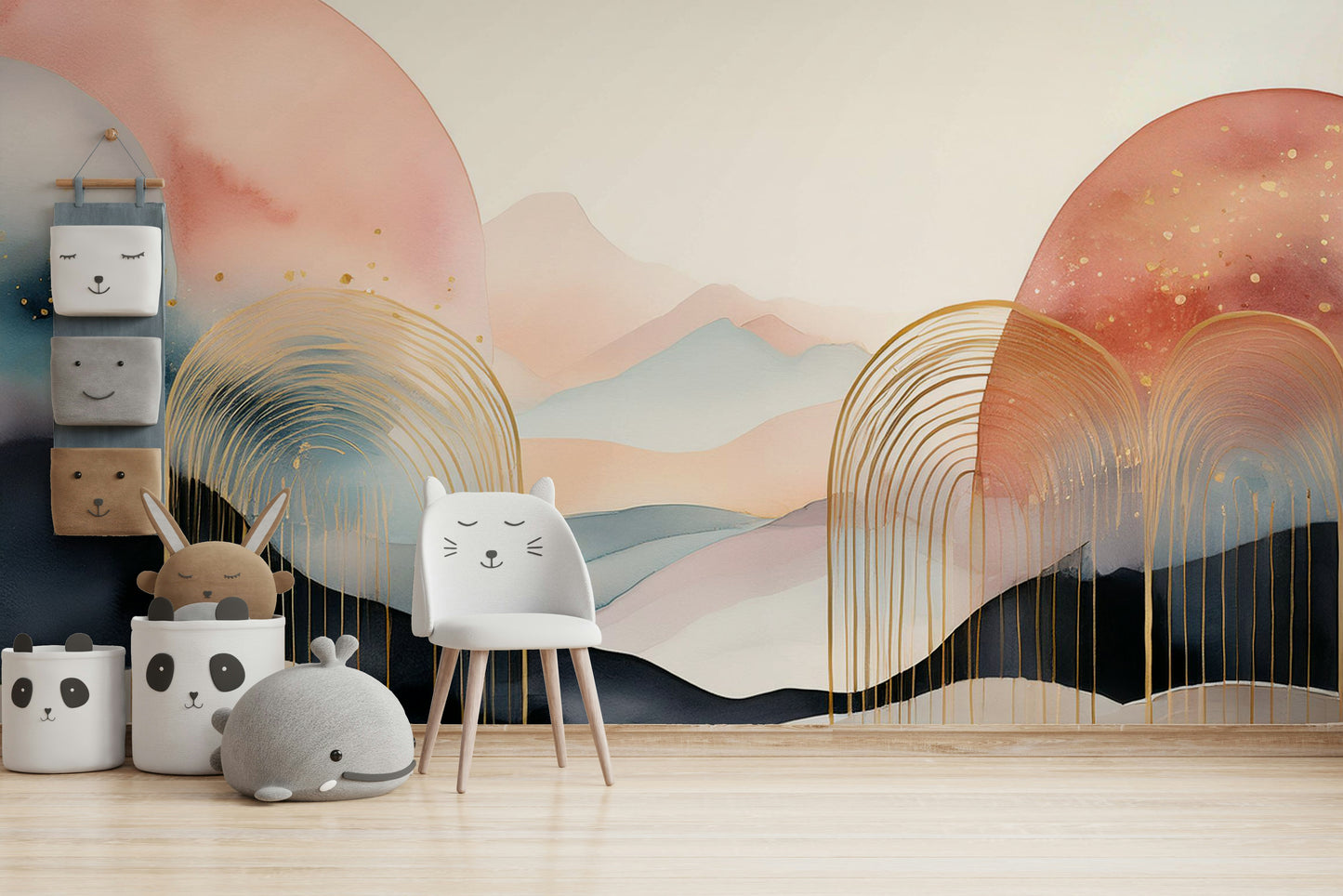 Boho Kids Dreamscape Wall Mural for Playful Rooms

